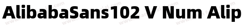 AlibabaSans102 V Num Alipay Md2字体转换